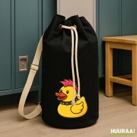 Seesack Quietscheente Punk Gummiente Punker 20 Liter Black