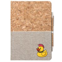 Notizbuch A5 Quietscheente Punk Gummiente Punker 80 Blatt...