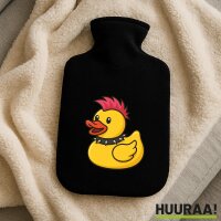 W&auml;rmflasche Quietscheente Punk Gummiente Punker