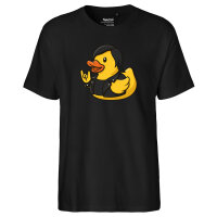 Herren T-Shirt Quietscheente Rocker Gummiente Biker