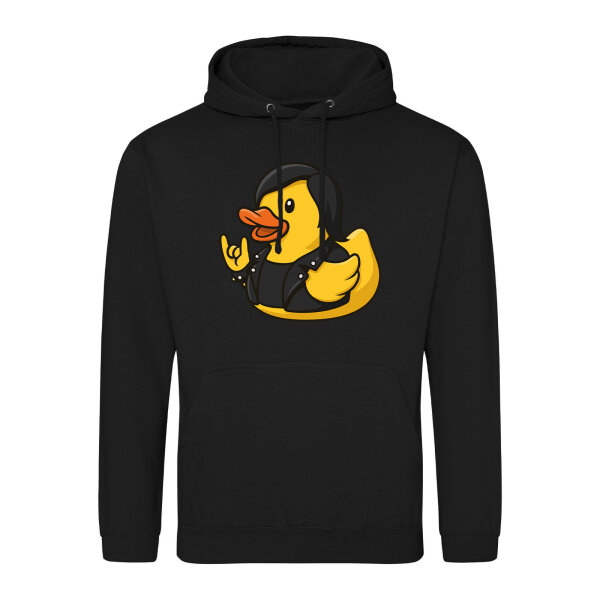 Unisex Hoodie Quietscheente Rocker Gummiente Biker