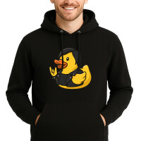 Unisex Hoodie Quietscheente Rocker Gummiente Biker