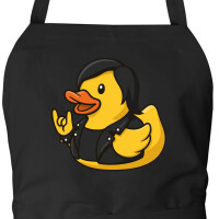 Schürze Quietscheente Rocker Gummiente Biker mit...