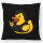 Kissen Quietscheente Rocker Gummiente Biker 40x40cm