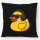 Kissen Quietscheente DJ Gummiente Club-DJ 40x40cm