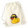 Turnbeutel Quietscheente DJ Gummiente Club-DJ 12 Liter
