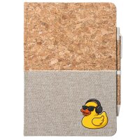 Notizbuch A5 Quietscheente DJ Gummiente Club-DJ 80 Blatt...