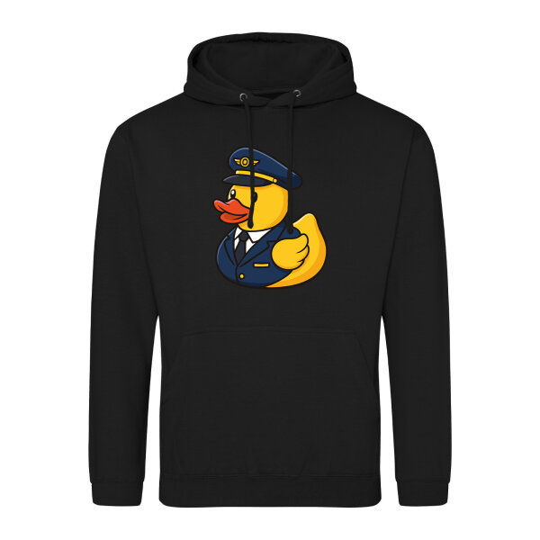 Unisex Hoodie Quietscheente Pilot Gummiente Flugkapitän