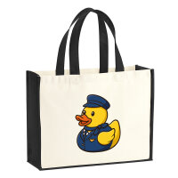 Jutetasche Quietscheente Stewardess Gummiente...