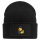 Beanie mit Patch Quietscheente Stewardess Gummiente Flugbegleiterin Black