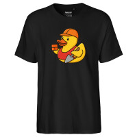 Herren T-Shirt Quietscheente Maurer Gummiente Bauarbeiter