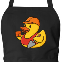 Schürze Quietscheente Maurer Gummiente Bauarbeiter...