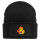 Beanie mit Patch Quietscheente Maurer Gummiente Bauarbeiter Black
