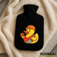 W&auml;rmflasche Quietscheente Maurer Gummiente...