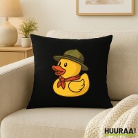 Kissen Quietscheente Pfadfinder Gummiente 40x40cm