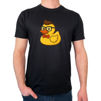Herren T-Shirt Quietscheente Nerd Gummiente Geek