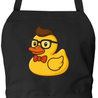 Schürze Quietscheente Nerd Gummiente Geek mit Taschen