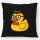Kissen Quietscheente Nerd Gummiente Geek 40x40cm