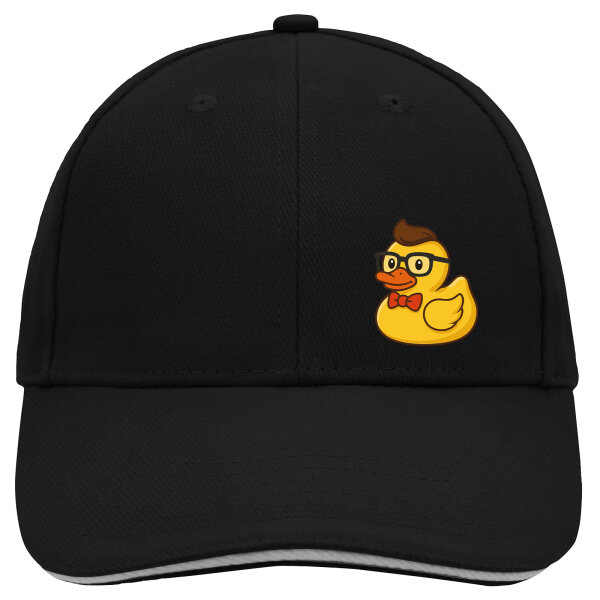 Kappe Quietscheente Nerd Gummiente Geek