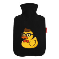 Wärmflasche Quietscheente Nerd Gummiente Geek
