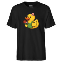 Herren T-Shirt Quietscheente Floristin Gummiente...