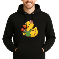 Unisex Hoodie Quietscheente Floristin Gummiente...