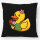 Kissen Quietscheente Floristin Gummiente Gärtnerin 40x40cm