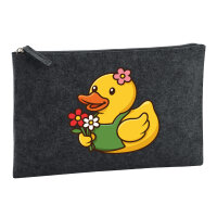 Kulturbeutel Quietscheente Floristin Gummiente...