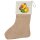 Weihnachtsstrumpf Quietscheente Floristin Gummiente Gärtnerin Beige Jute
