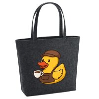 Filzshopper Quietscheente Barista Gummiente Barkeeper, 22...
