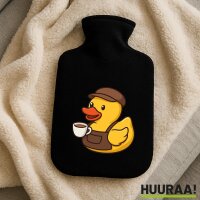 W&auml;rmflasche Quietscheente Barista Gummiente...