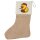 Weihnachtsstrumpf Quietscheente Barista Gummiente Barkeeper Beige Jute