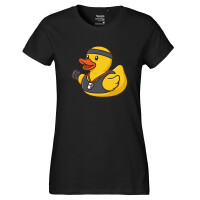 Damen T-Shirt Quietscheente Fitness-Trainer Gummiente Coach