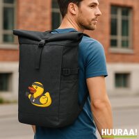 Kurierrucksack Quietscheente Fitness-Trainer Gummiente...