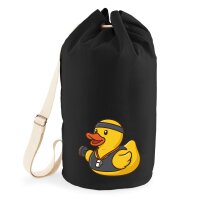 Seesack Quietscheente Trainer Gummiente Coach 20 Liter Black