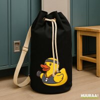 Seesack Quietscheente Trainer Gummiente Coach 20 Liter Black