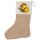 Weihnachtsstrumpf Quietscheente Fitness-Trainer Gummiente Coach Beige Jute