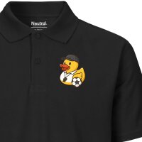 Herren Polo Shirt Quietscheente Fussball-Trainer Gummiente