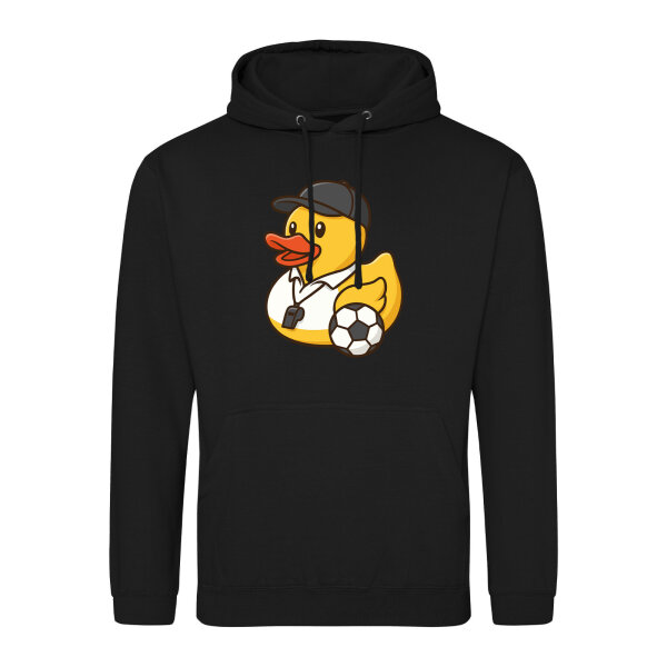 Unisex Hoodie Quietscheente Fussball-Trainer Gummiente Coach