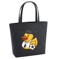 Filzshopper Quietscheente Fussball-Trainer Gummiente, 22...