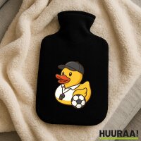 Wärmflasche Quietscheente Fussball-Trainer Gummiente...
