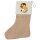 Weihnachtsstrumpf Quietscheente Fussball-Trainer Gummiente Coach Beige Jute