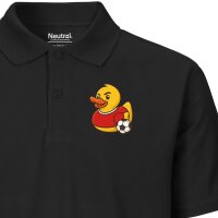 Herren Polo Shirt Quietscheente Fu&szlig;baller...