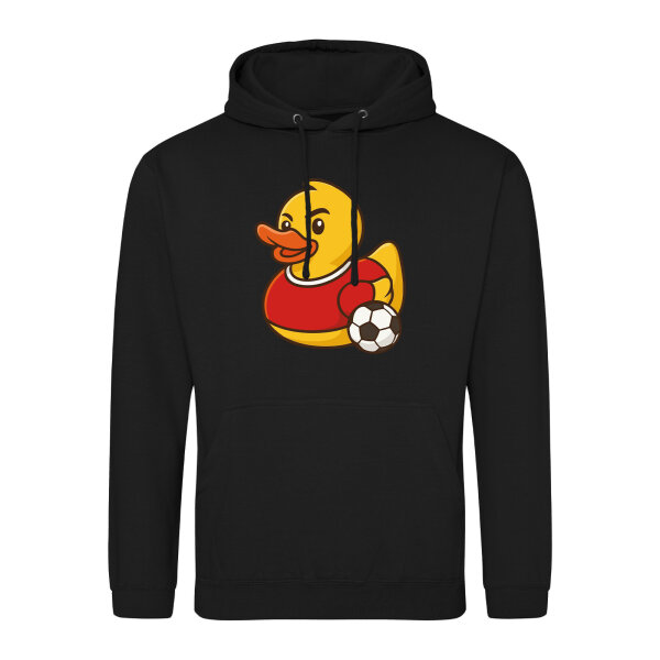 Unisex Hoodie Quietscheente Fußballer Gummiente Fussballspieler