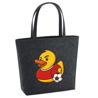 Filz Shopper Quietscheente Fußballer Gummiente...