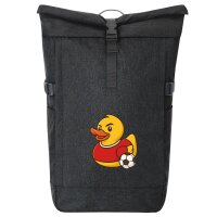 Kurierrucksack Quietscheente Fußballer Gummiente...
