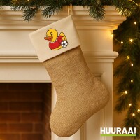 Weihnachtsstrumpf Quietscheente Fußballer Gummiente...