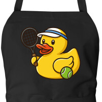 Schürze Quietscheente Tennis-Spieler Gummiente...