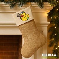 Weihnachtsstrumpf Quietscheente Tennis-Spieler Gummiente...