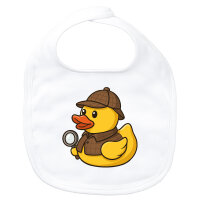 Baby Lätzchen Quietscheente Detektiv Gummiente...